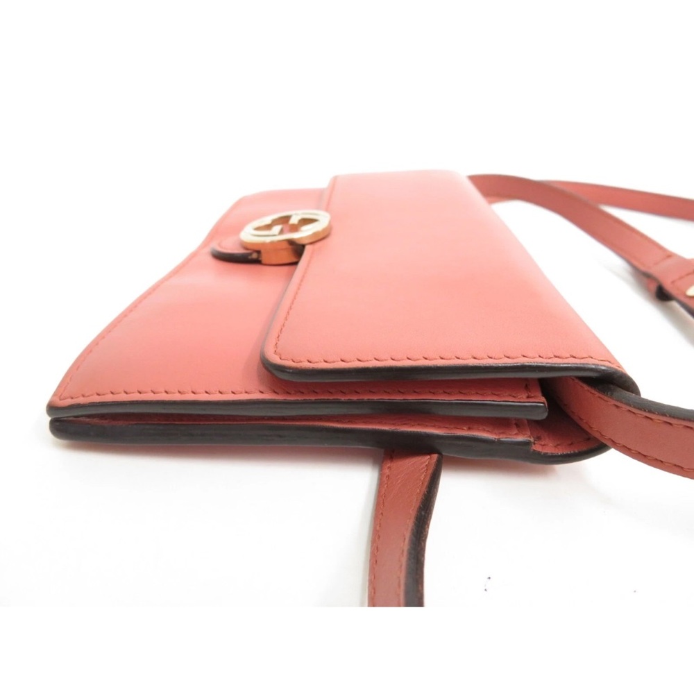 ❌SOLD❌GUCCI LOGO LEATHER WOC CROSSBODY BAG - Picture 8 of 13